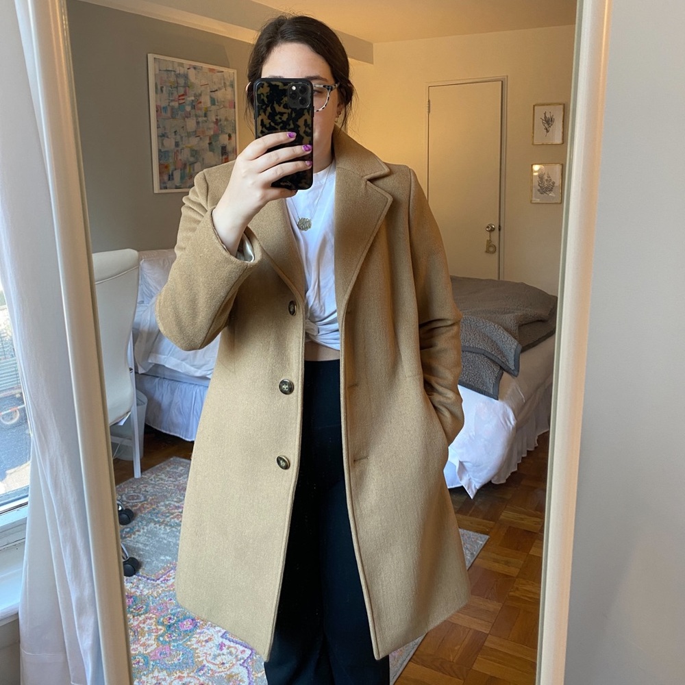 Calvin Klein Camel Wool Coat